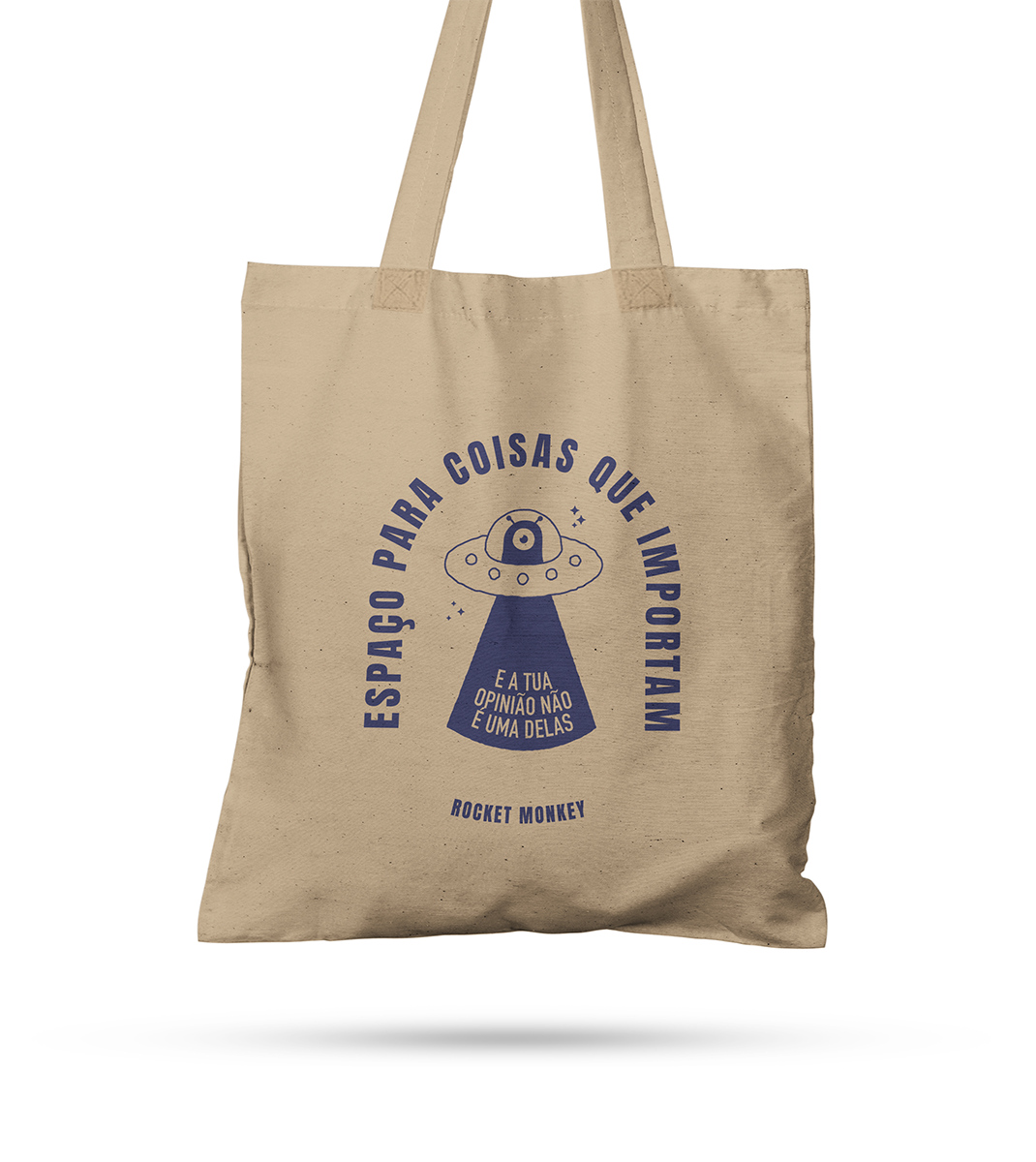 Tote Bag "Espaço para coisas que importam" - Azul Espacial