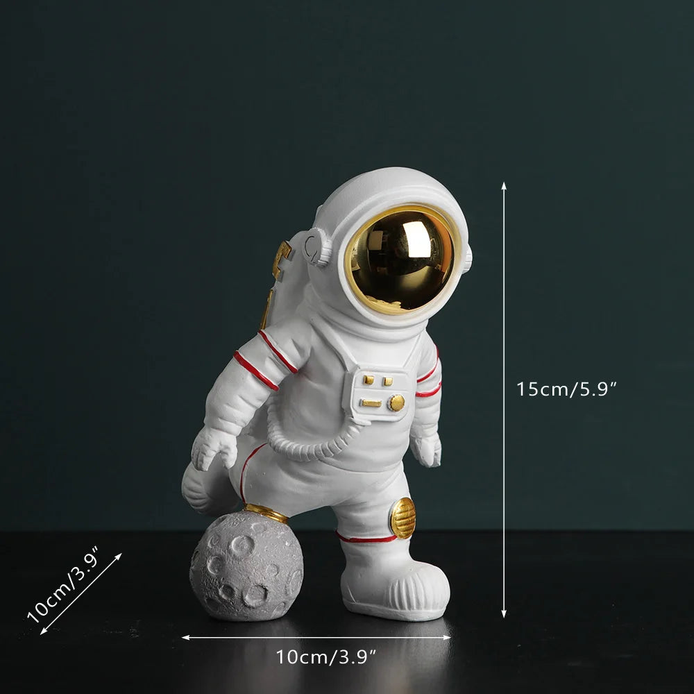 Estatueta de Astronauta na Lua - Estatueta Resina